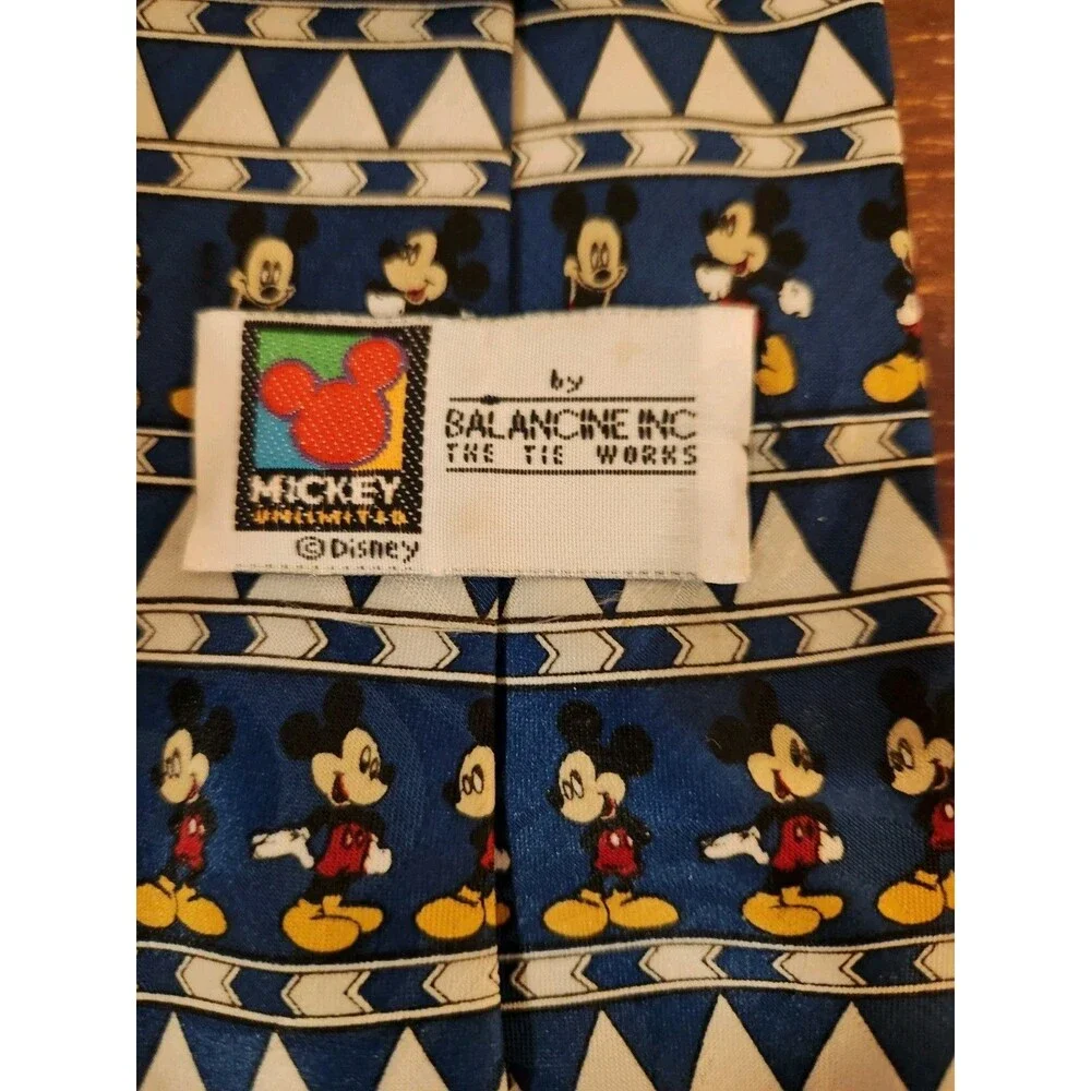 Mickey Mouse Disney Necktie Balancine Inc Tie Works 100% Polyester